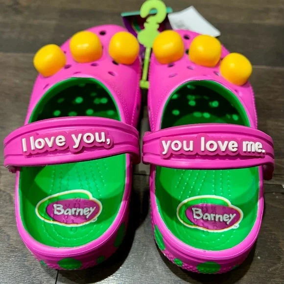 New CROCS c11 Barney “I Love You, You Love Me” Limited Edition Classic Clogs - Picture 4 of 8